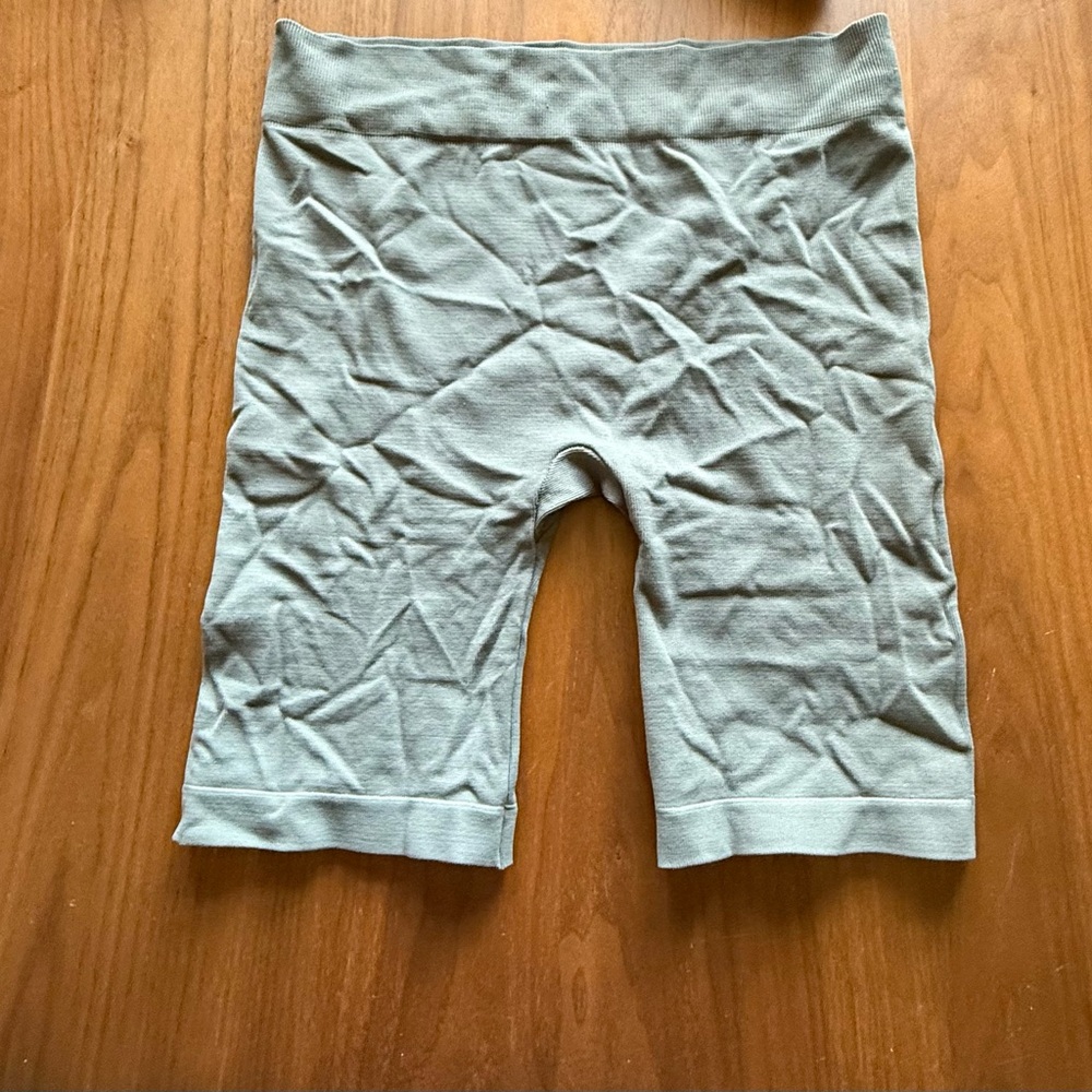 Free People Light Gray Bike Shorts
